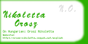 nikoletta orosz business card